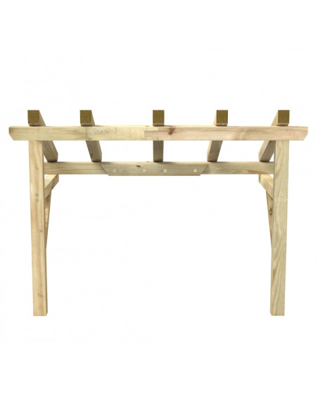 Tettoia per Porta d'Ingresso 150x100x100 cm in Legno di Pino