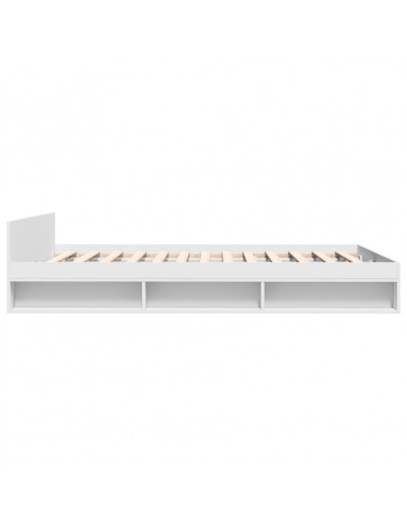 Giroletto con Cassetti Bianco 140x190 cm in Legno Multistrato