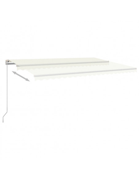 Tenda Automatica con Sensore Vento e LED 5x3 m Crema