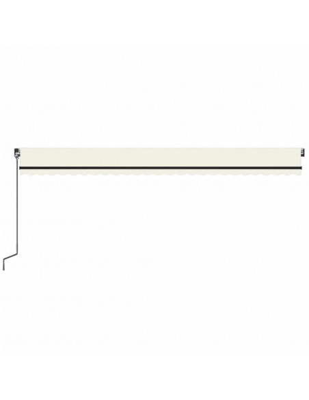 Tenda da Sole Retrattile Manuale con LED 600x350 cm Crema