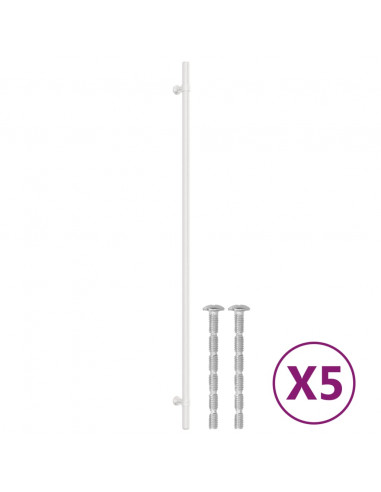 Maniglie per Mobili 5pz Argento 480mm in Acciaio Inox