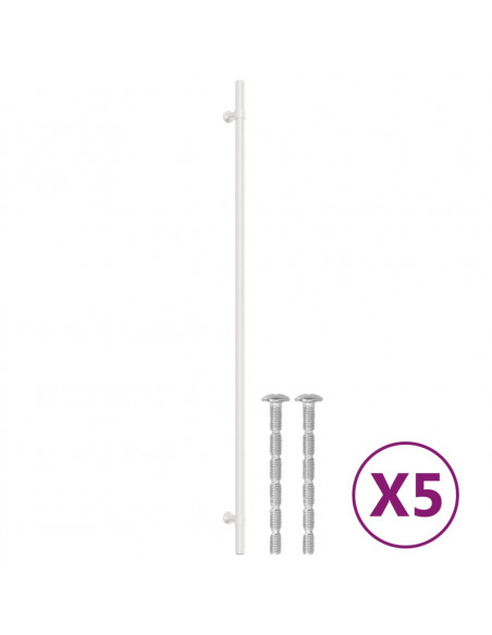 Maniglie per Mobili 5pz Argento 480mm in Acciaio Inox