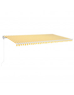 Tenda Automatica con Sensore Vento LED 600x300 cm Gialla Bianca 2