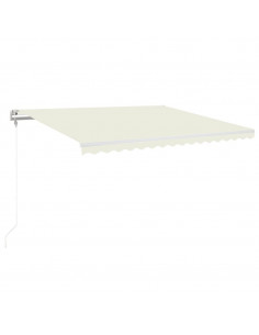 Tenda Automatica con Sensore Vento e LED 400x350 cm Crema 2