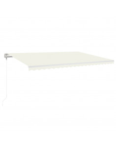 Tenda Automatica Sensore Vento e LED 500x300 cm Crema 2
