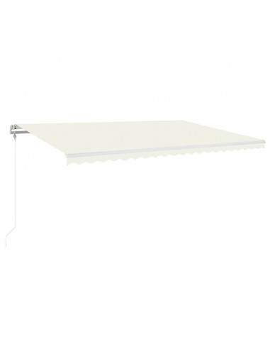 Tenda Automatica Sensore Vento e LED 500x300 cm Crema
