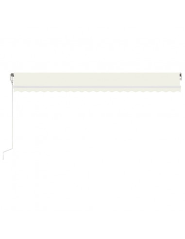 Tenda Automatica Sensore Vento e LED 500x300 cm Crema