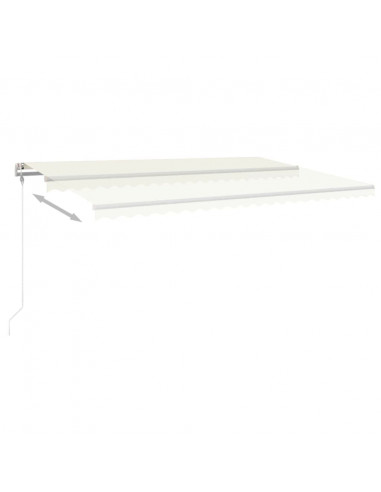 Tenda Automatica Sensore Vento e LED 500x300 cm Crema
