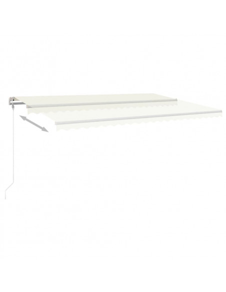 Tenda Automatica Sensore Vento e LED 500x300 cm Crema