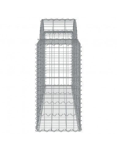 Cesti Gabbioni ad Arco 13 pz 200x50x80/100 cm Ferro Zincato