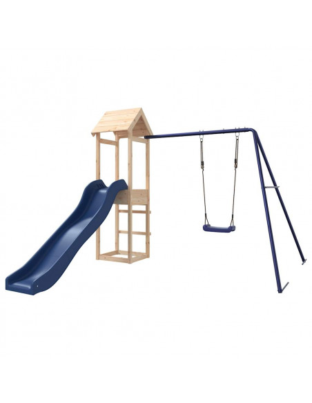 Set da Gioco da Esterno in Legno Massello di Pino