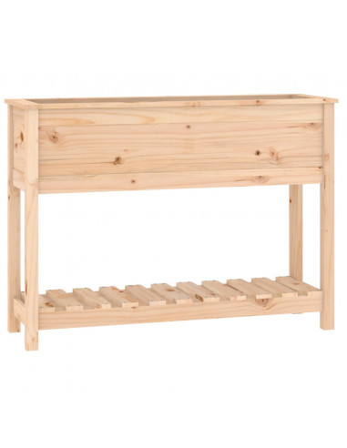 Fioriera con Mensola 111,5x34,5x81 cm in Legno Massello di Pino