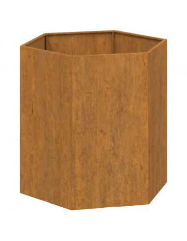 Fioriera Ruggine 40x40x45 cm Acciaio Corten