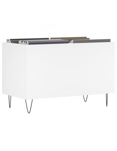 Mobile Porta Dischi Bianco 74,5x38x48 cm in Legno Multistrato