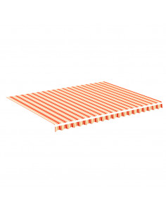 Tessuto di Ricambio per Tenda da Sole Giallo e Arancio 4,5x3,5m 2