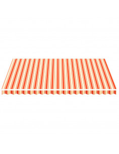 Tessuto di Ricambio per Tenda da Sole Giallo e Arancio 4,5x3,5m 2