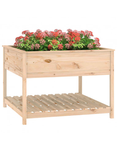 Fioriera con Mensola 111,5x111,5x81cm in Legno Massello di Pino