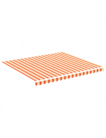 Tessuto di Ricambio per Tenda da Sole Giallo e Arancio 4x3,5 m