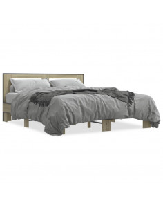 Giroletto Rovere Sonoma 150x200 cm in Legno Multistrato Metallo 2