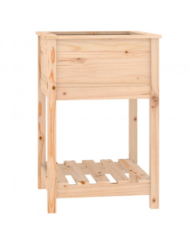 Fioriera con Mensola 54x54x81 cm in Legno Massello di Pino