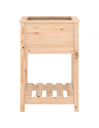 Fioriera con Mensola 54x54x81 cm in Legno Massello di Pino