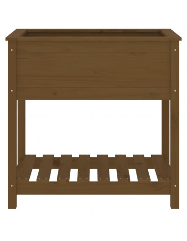 Fioriera con Mensola Miele 82,5x54x81 cm in Legno Massello Pino