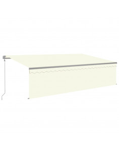 Tenda Retrattile Automatica con Parasole 5x3 m Crema 2