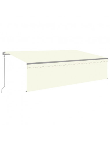 Tenda Retrattile Automatica con Parasole 5x3 m Crema