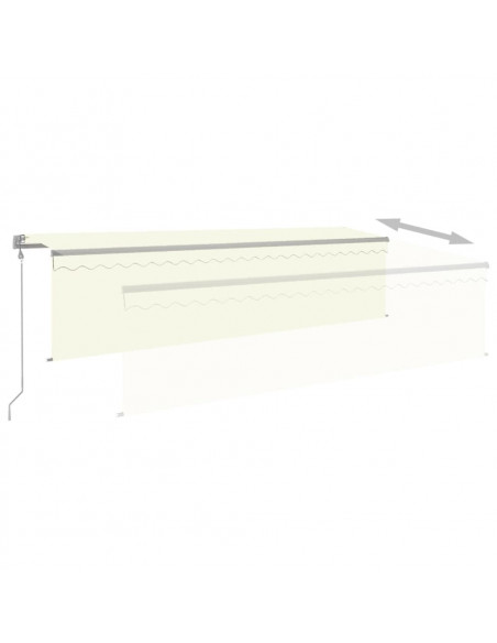 Tenda Retrattile Automatica con Parasole 5x3 m Crema