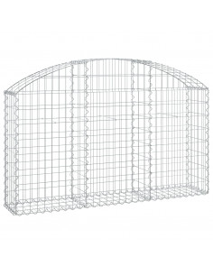 Cesto Gabbione ad Arco 150x30x80/100 cm Ferro Zincato 2