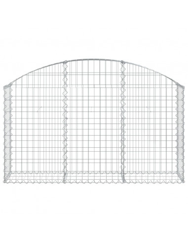 Cesto Gabbione ad Arco 150x30x80/100 cm Ferro Zincato