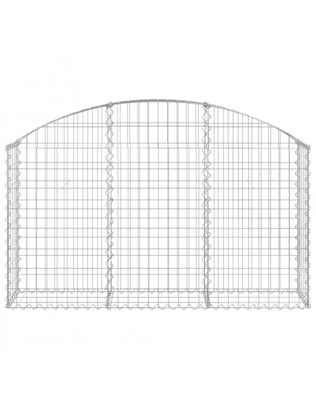 Cesto Gabbione ad Arco 150x30x80/100 cm Ferro Zincato