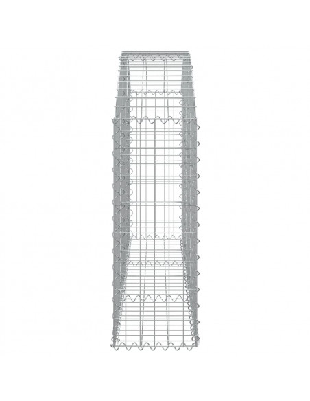 Cesto Gabbione ad Arco 150x30x80/100 cm Ferro Zincato