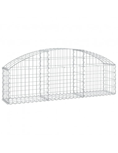 Cesto Gabbione ad Arco 150x30x40/60 cm Ferro Zincato