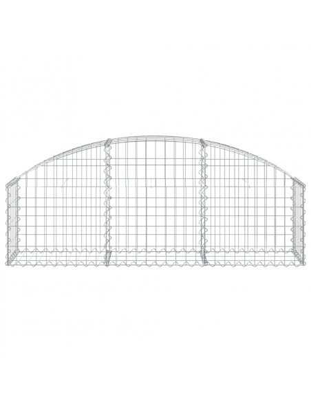 Cesto Gabbione ad Arco 150x30x40/60 cm Ferro Zincato