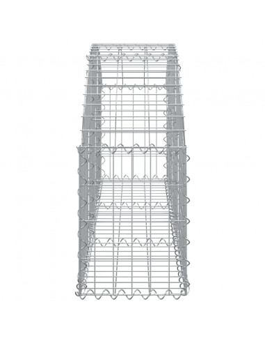 Cesto Gabbione ad Arco 150x30x40/60 cm Ferro Zincato