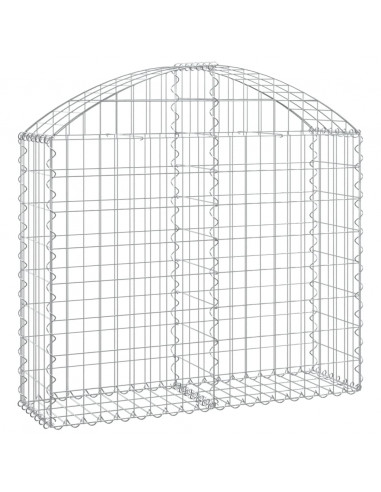 Cesto Gabbione ad Arco 100x30x80/100 cm Ferro Zincato