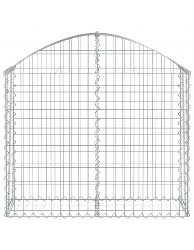 Cesto Gabbione ad Arco 100x30x80/100 cm Ferro Zincato