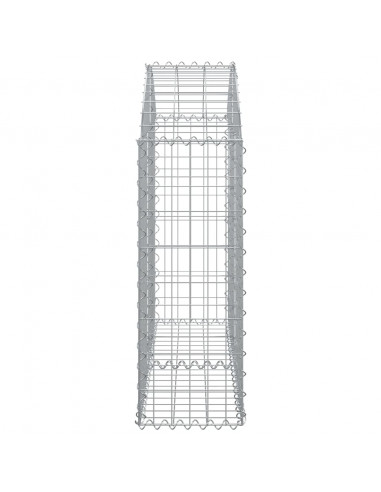 Cesto Gabbione ad Arco 100x30x80/100 cm Ferro Zincato