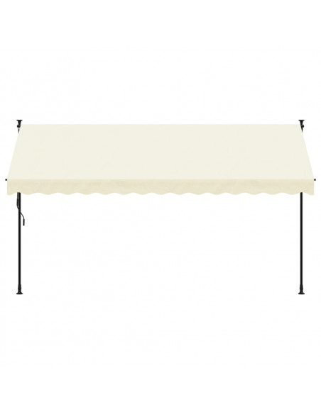 Tenda da Sole Retrattile Crema 350x150 cm in Tessuto e Acciaio