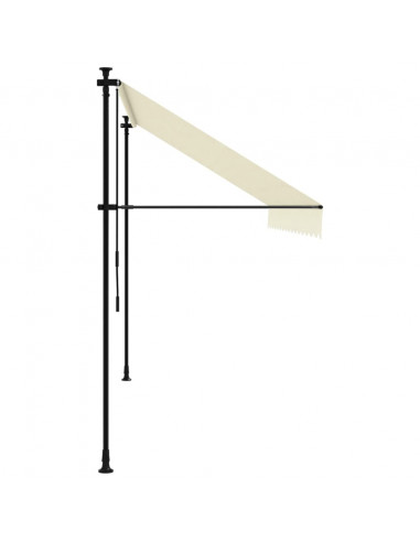 Tenda da Sole Retrattile Crema 350x150 cm in Tessuto e Acciaio