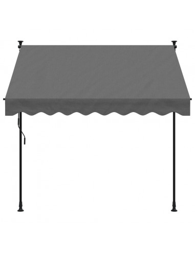 Tenda da Sole Retrattile Antracite 200x150 cm Tessuto e Acciaio