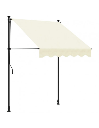 Tenda da Sole Retrattile Crema 150x150 cm in Tessuto e Acciaio