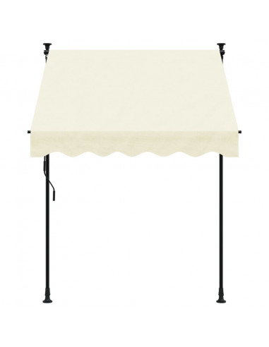 Tenda da Sole Retrattile Crema 150x150 cm in Tessuto e Acciaio