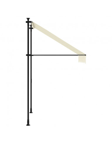 Tenda da Sole Retrattile Crema 150x150 cm in Tessuto e Acciaio