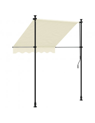 Tenda da Sole Retrattile Crema 150x150 cm in Tessuto e Acciaio