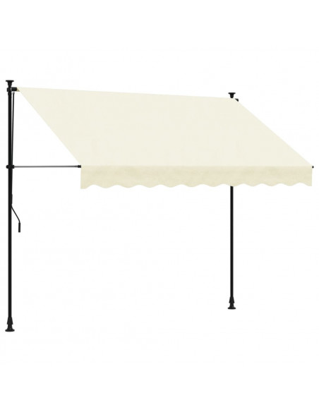 Tenda da Sole Retrattile Crema 250x150 cm in Tessuto e Acciaio