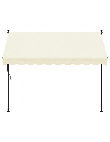 Tenda da Sole Retrattile Crema 250x150 cm in Tessuto e Acciaio