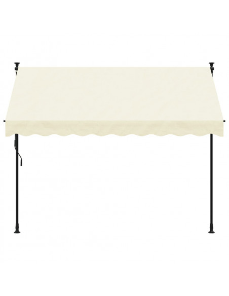 Tenda da Sole Retrattile Crema 250x150 cm in Tessuto e Acciaio