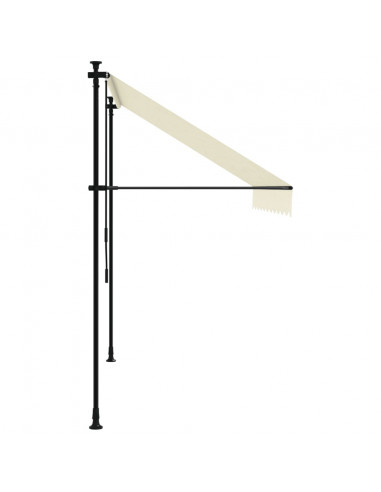 Tenda da Sole Retrattile Crema 250x150 cm in Tessuto e Acciaio